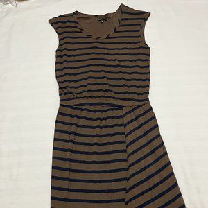 Theory Striped Wrap Dress Size P